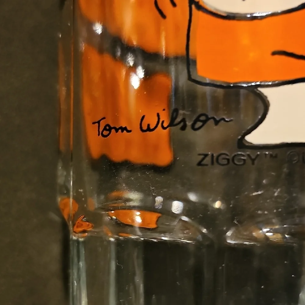 Ziggy Beer Mug VINTAGE 70's  Macho Cartoon Alcohol barware Kitchen Drink Glass